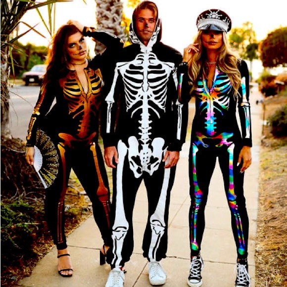 Tipsy Elves Other - Iridescent Skeleton Bodysuit Costume - Tipsy Elves